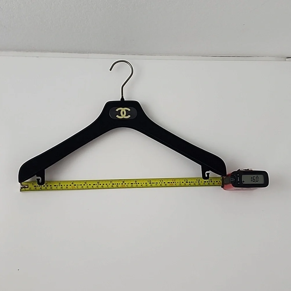 CHANEL Vintage Velvet Coat Hanger Black